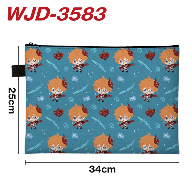 Genshin Impact Anime Peripheral Full Color A4 File Bag 34x25cm WJD-3583