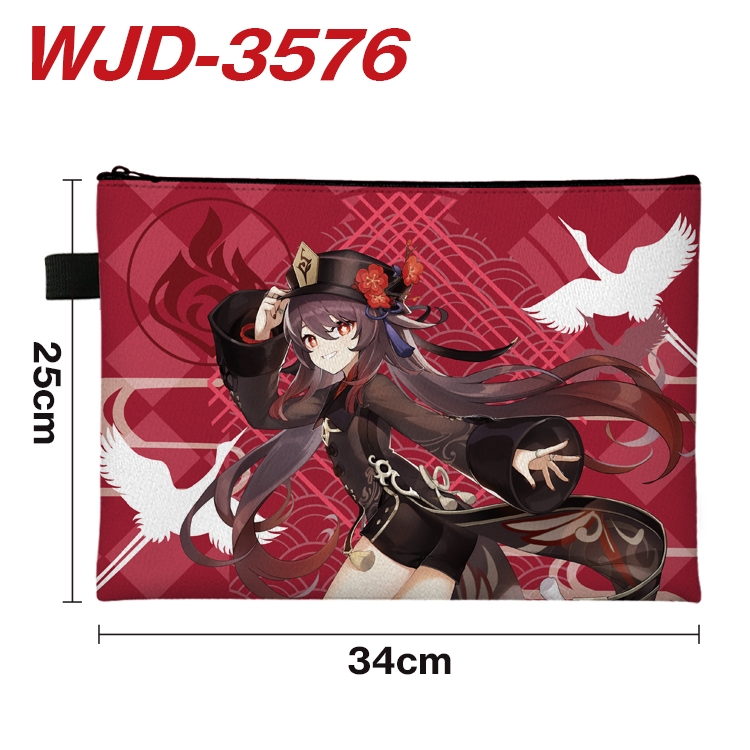 Genshin Impact Anime Peripheral Full Color A4 File Bag 34x25cm WJD-3576