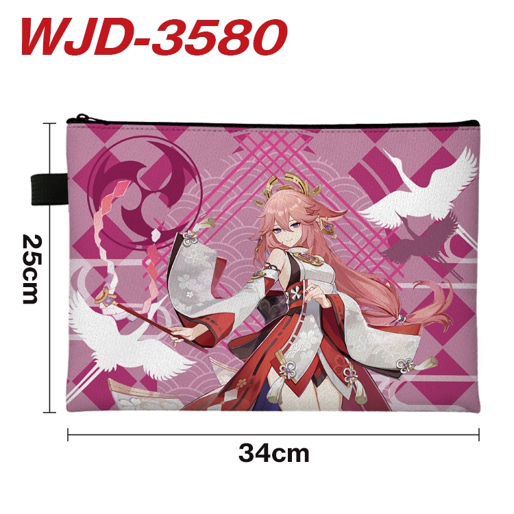 Genshin Impact Anime Peripheral Full Color A4 File Bag 34x25cm WJD-3580