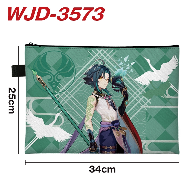 Genshin Impact Anime Peripheral Full Color A4 File Bag 34x25cm WJD-3573