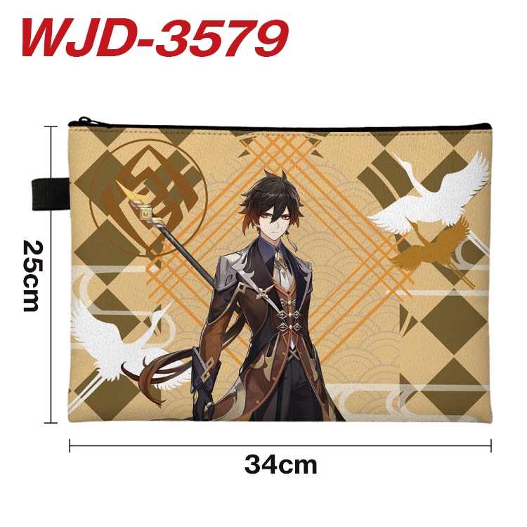 Genshin Impact Anime Peripheral Full Color A4 File Bag 34x25cm WJD-3579