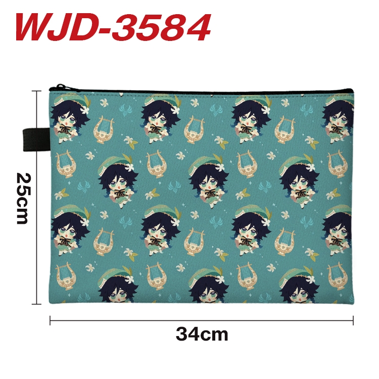 Genshin Impact Anime Peripheral Full Color A4 File Bag 34x25cm WJD-3584