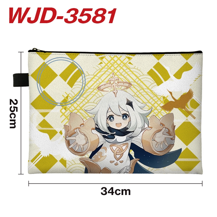 Genshin Impact Anime Peripheral Full Color A4 File Bag 34x25cm WJD-3581