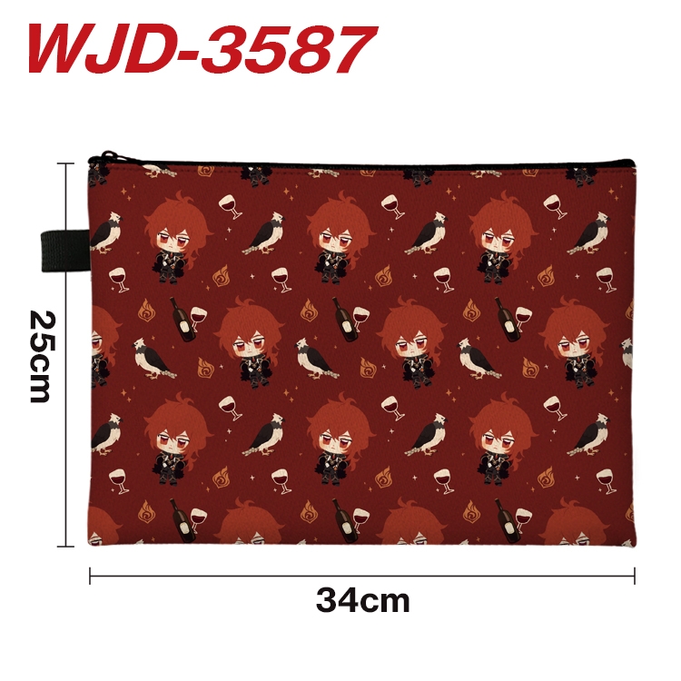 Genshin Impact Anime Peripheral Full Color A4 File Bag 34x25cm WJD-3587