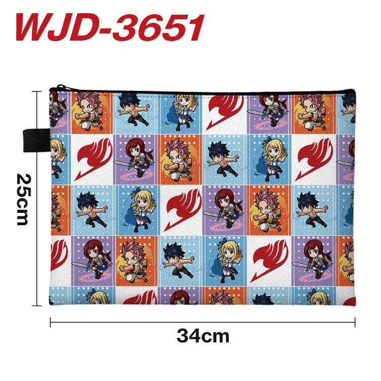 Fairy tail Anime Peripheral Full Color A4 File Bag 34x25cmWJD-3651