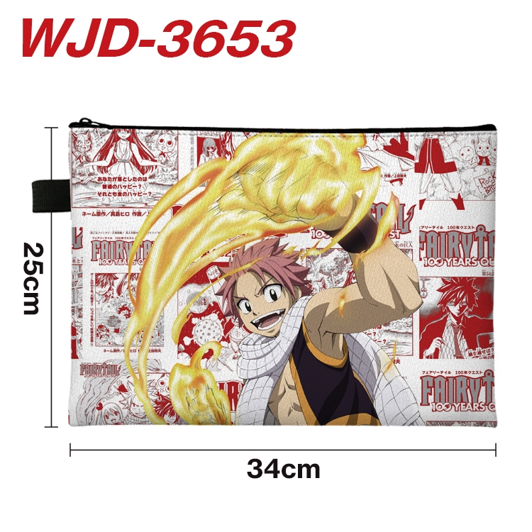Fairy tail Anime Peripheral Full Color A4 File Bag 34x25cm WJD-3653