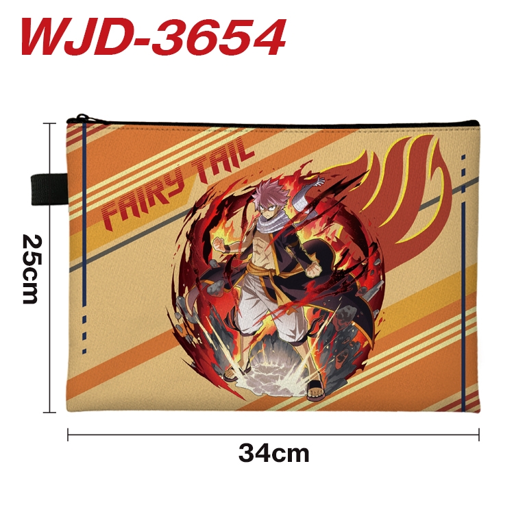 Fairy tail Anime Peripheral Full Color A4 File Bag 34x25cm  WJD-3654