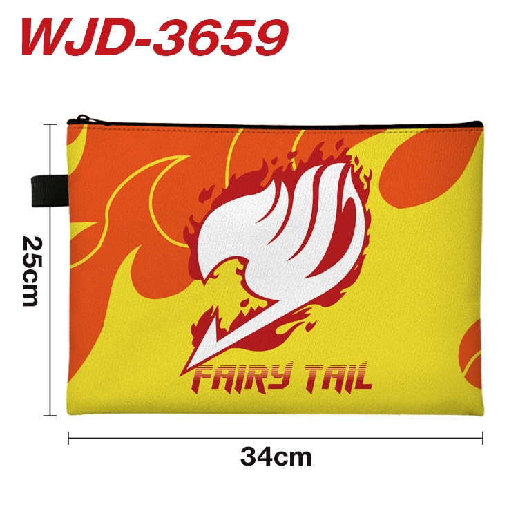 Fairy tail Anime Peripheral Full Color A4 File Bag 34x25cm  WJD-3659