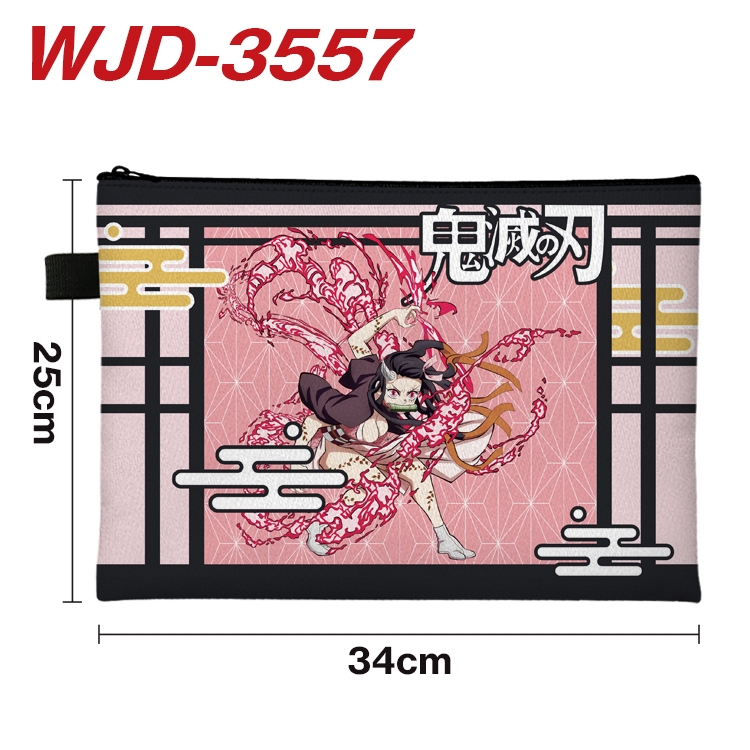 Demon Slayer Kimets Anime Peripheral Full Color A4 File Bag 34x25cm WJD-3557