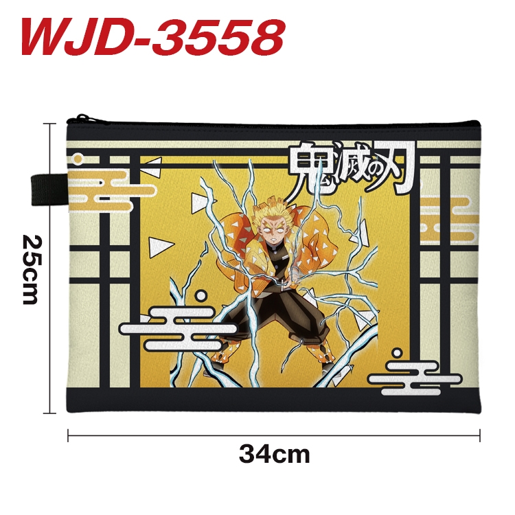 Demon Slayer Kimets Anime Peripheral Full Color A4 File Bag 34x25cm WJD-3558