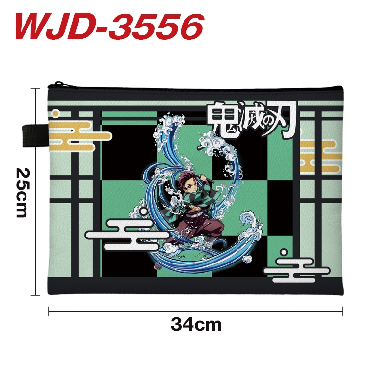 Demon Slayer Kimets Anime Peripheral Full Color A4 File Bag 34x25cm WJD-3556