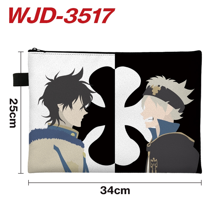 Black Clover Anime Peripheral Full Color A4 File Bag 34x25cm WJD-3517