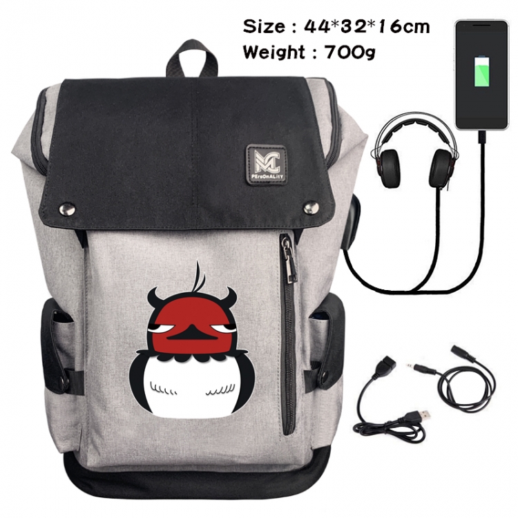 Black Clover Anime Anti-theft Canvas Bucket Backpack School Bag 44X32X16CM