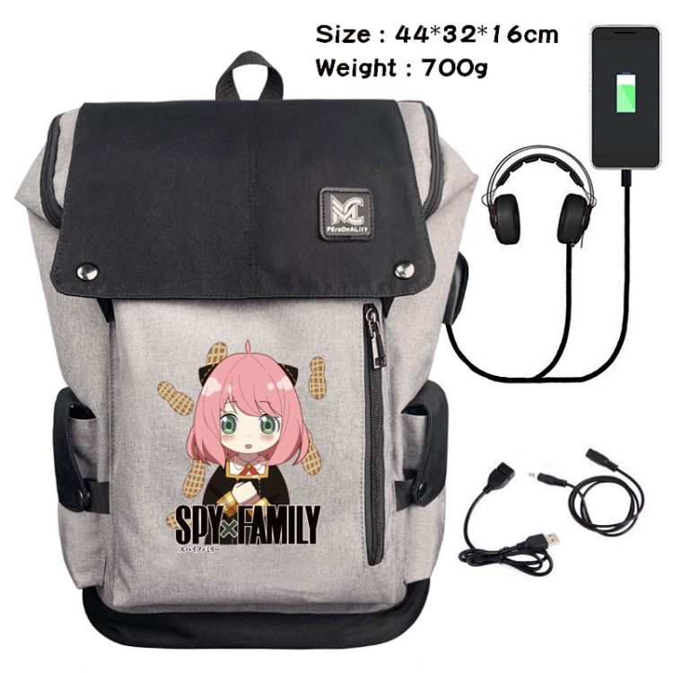 SPY×FAMILY  Anime Anti-theft Canvas Bucket Backpack School Bag 44X32X16CM