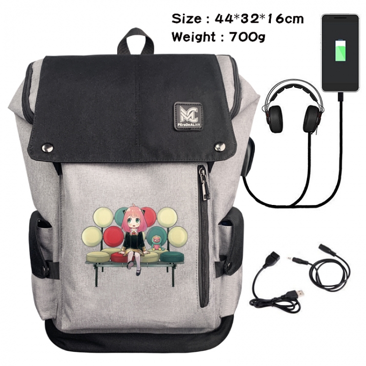 SPY×FAMILY  Anime Anti-theft Canvas Bucket Backpack School Bag 44X32X16CM