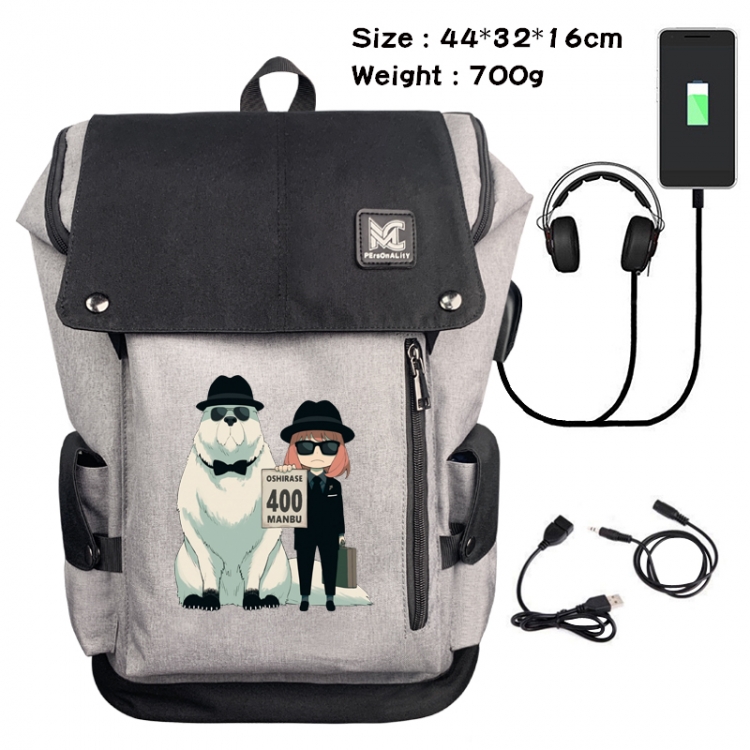 SPY×FAMILY  Anime Anti-theft Canvas Bucket Backpack School Bag 44X32X16CM