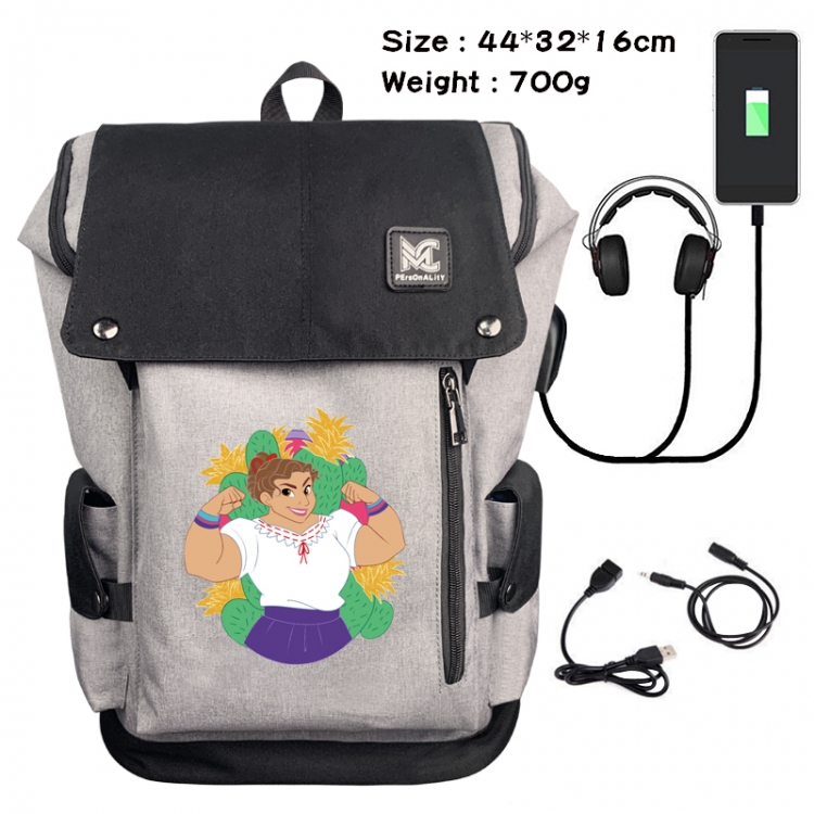 full house of magic Anime Anti-theft Canvas Bucket Backpack School Bag 44X32X16CM