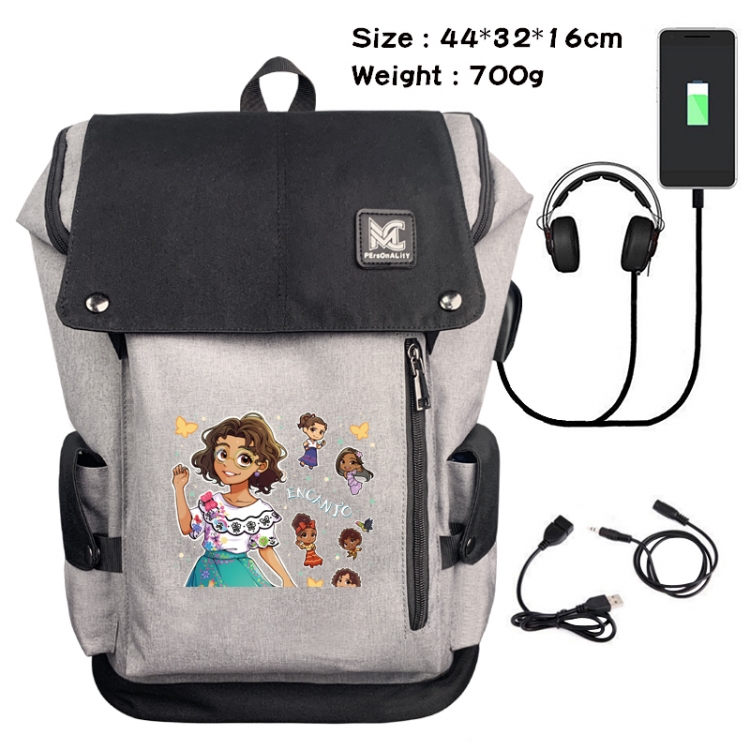 full house of magic Anime Anti-theft Canvas Bucket Backpack School Bag 44X32X16CM