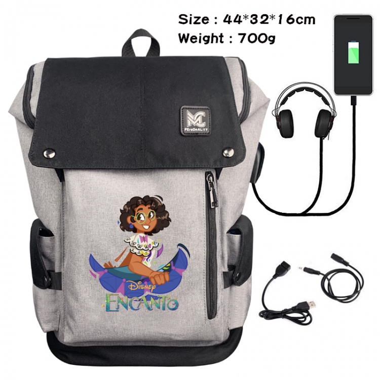 full house of magic Anime Anti-theft Canvas Bucket Backpack School Bag 44X32X16CM