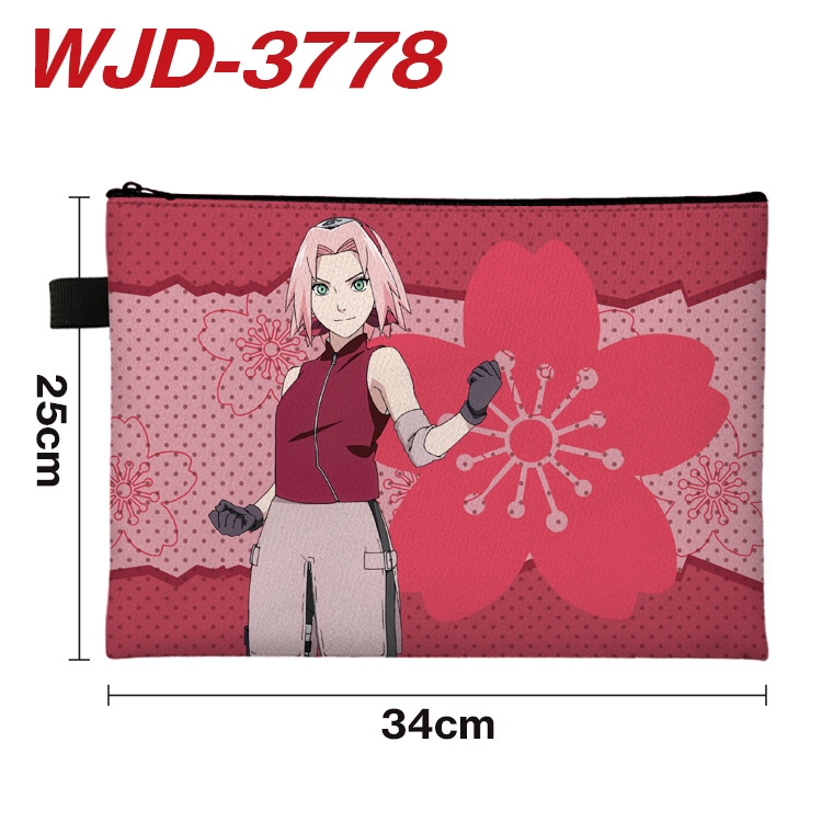 Naruto Anime Peripheral Full Color A4 File Bag 34x25cm  WJD-3778