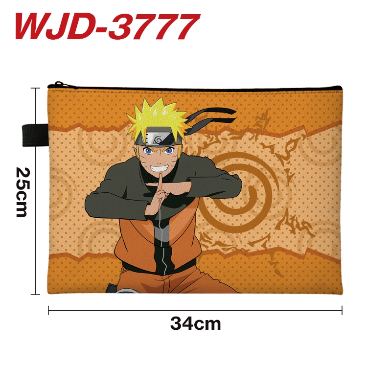 Naruto Anime Peripheral Full Color A4 File Bag 34x25cm WJD-3777