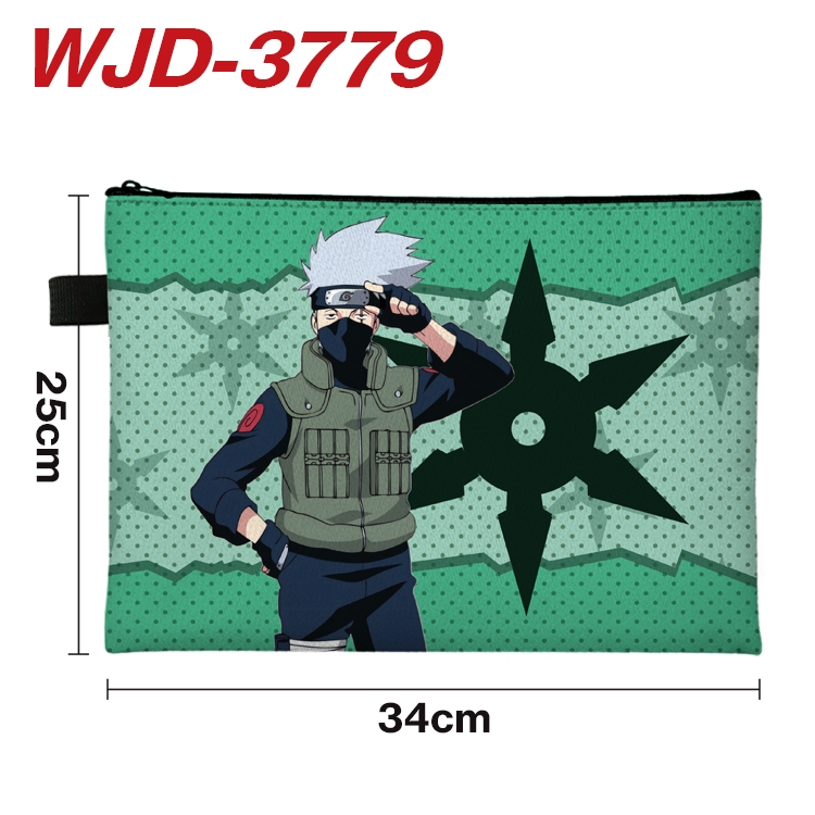 Naruto Anime Peripheral Full Color A4 File Bag 34x25cm WJD-3779