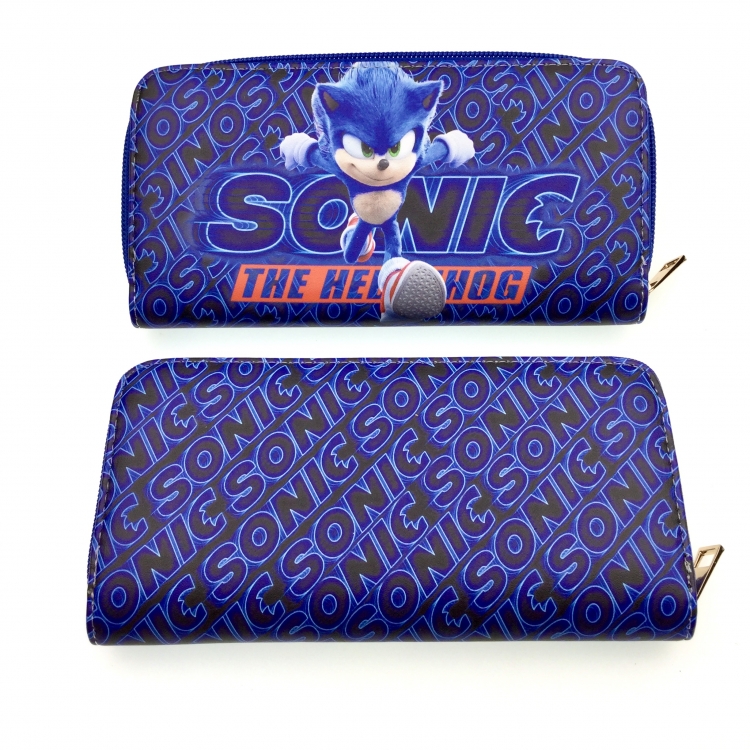 Sonic The Hedgehog Full Color Printing Long section Zipper Wallet Purse
