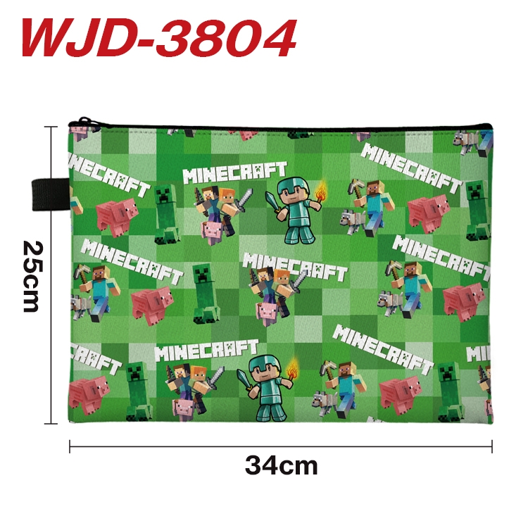 Minecraft Anime Peripheral Full Color A4 File Bag 34x25cm WJD-3804