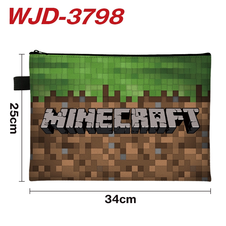 Minecraft Anime Peripheral Full Color A4 File Bag 34x25cm WJD-3798