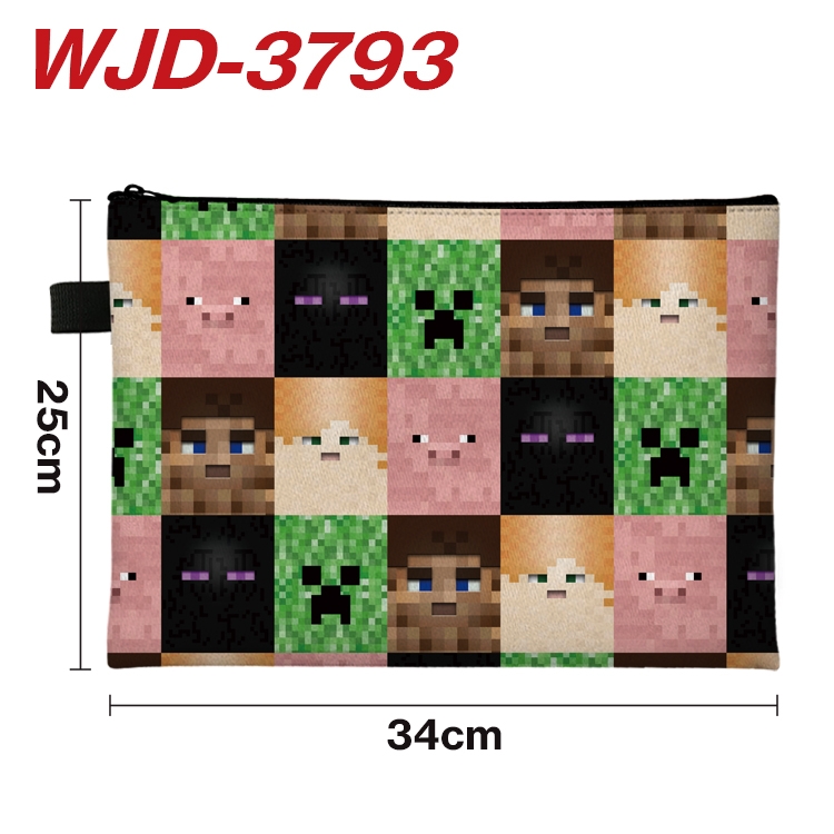 Minecraft Anime Peripheral Full Color A4 File Bag 34x25cm WJD-3793