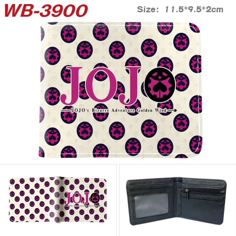 JoJos Bizarre Adventure Anime color book two-fold leather wallet 11.5X9.5X2CM  WB-3900A