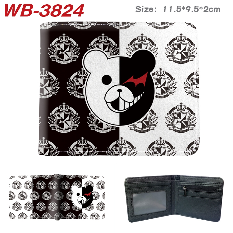 Dangan-Ronpa Anime color book two-fold leather wallet 11.5X9.5X2CM WB-3824A