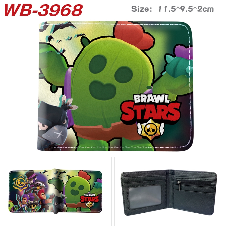 Brawl Stars Anime color book two-fold leather wallet 11.5X9.5X2CM WB-3968A