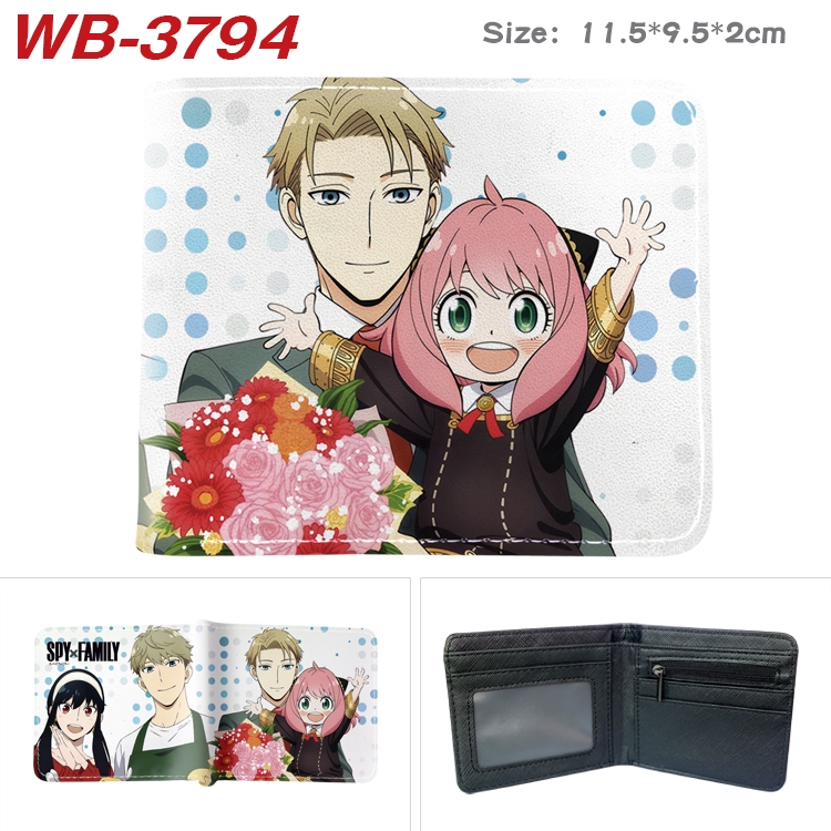 SPY×FAMILY Anime color book two-fold leather wallet 11.5X9.5X2CM WB-3794A