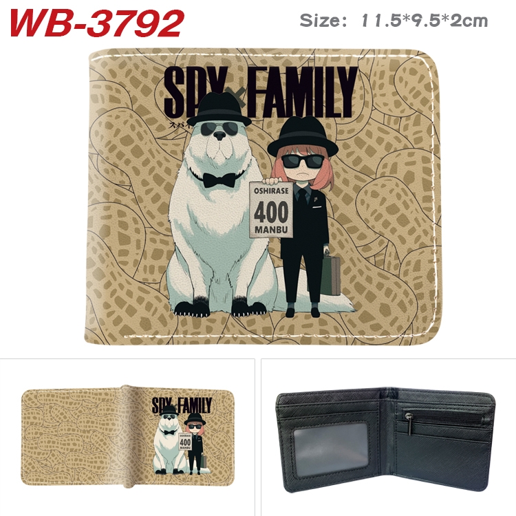 SPY×FAMILY Anime color book two-fold leather wallet 11.5X9.5X2CM   WB-3792A