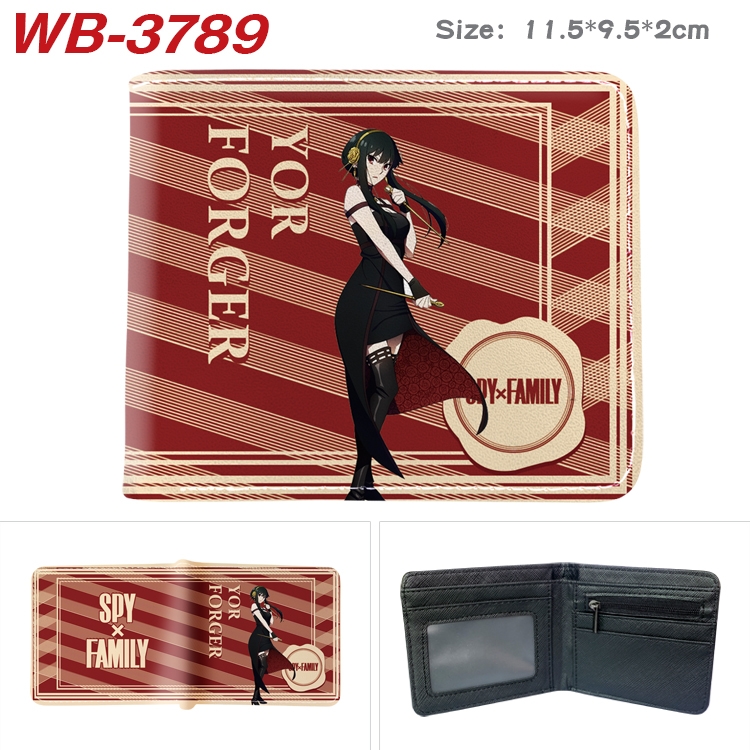 SPY×FAMILY Anime color book two-fold leather wallet 11.5X9.5X2CM   WB-3789A