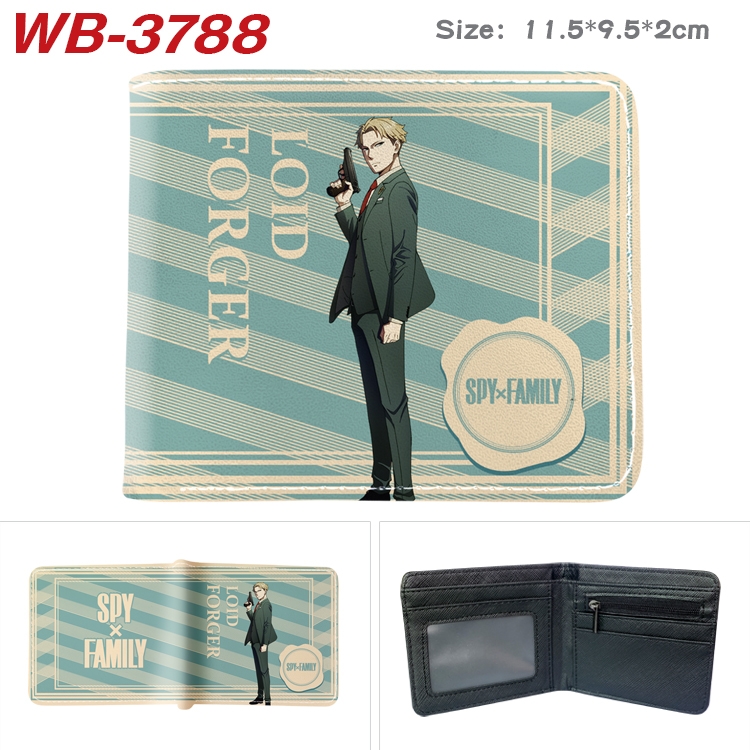 SPY×FAMILY Anime color book two-fold leather wallet 11.5X9.5X2CM  WB-3788A