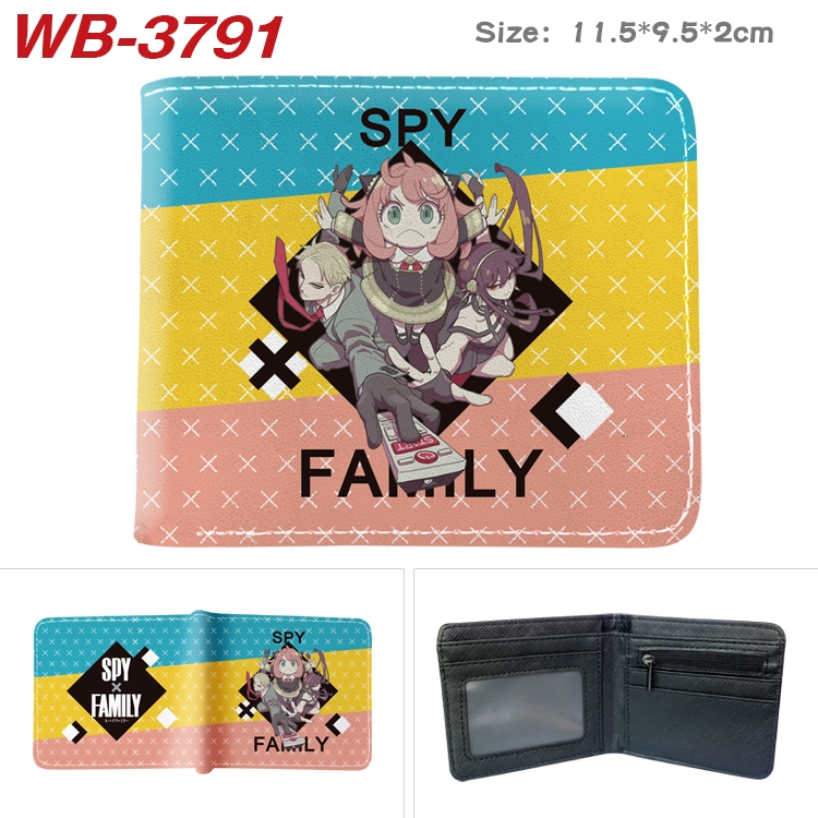 SPY×FAMILY Anime color book two-fold leather wallet 11.5X9.5X2CM WB-3791A