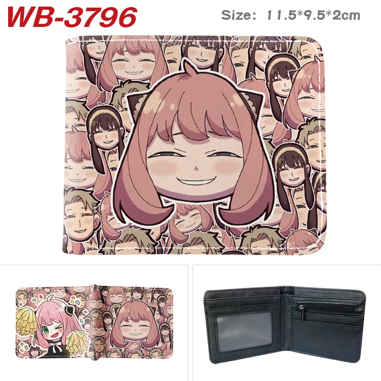 SPY×FAMILY Anime color book two-fold leather wallet 11.5X9.5X2CM  WB-3796A