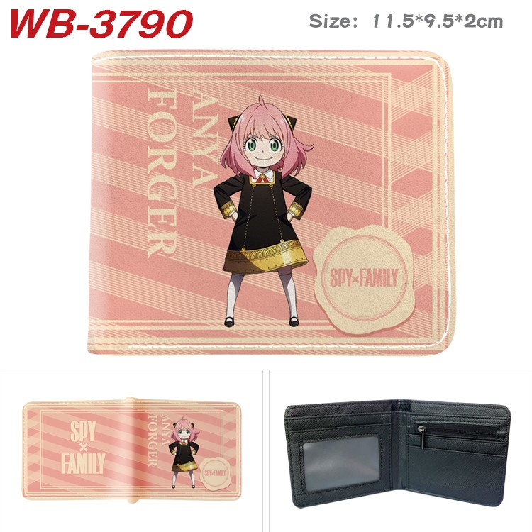 SPY×FAMILY Anime color book two-fold leather wallet 11.5X9.5X2CM  WB-3790A