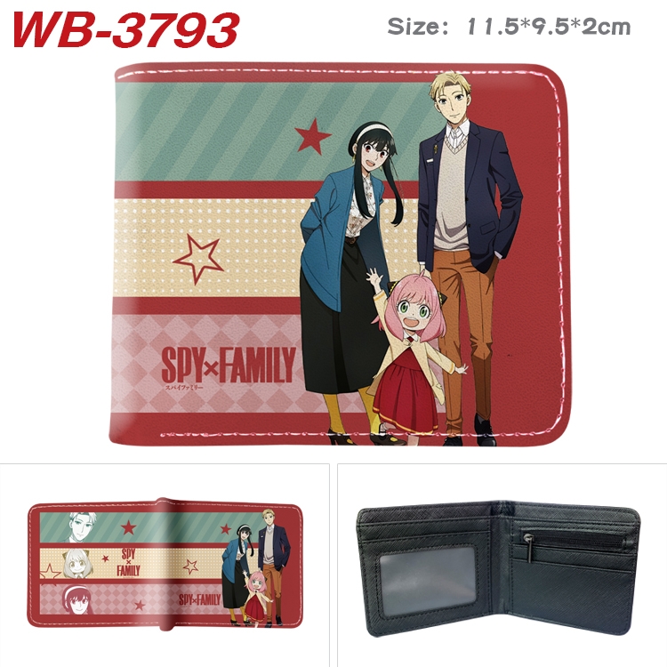 SPY×FAMILY Anime color book two-fold leather wallet 11.5X9.5X2CM  WB-3793A