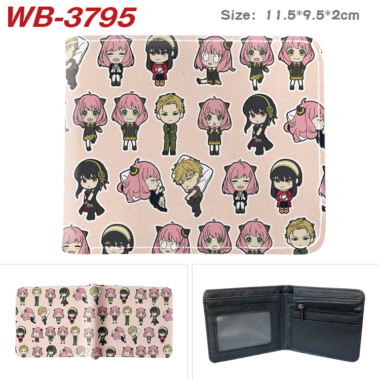 SPY×FAMILY Anime color book two-fold leather wallet 11.5X9.5X2CM  WB-3795A