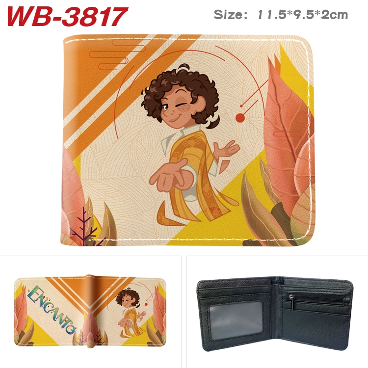 full house of magic Anime color book two-fold leather wallet 11.5X9.5X2CM  WB-3817A