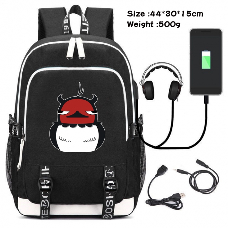 Black Clover  Anime Double Zipper Data Backpack School Bag 44X30X15CM