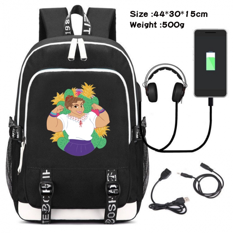 full house of magic Anime Double Zipper Data Backpack School Bag 44X30X15CM