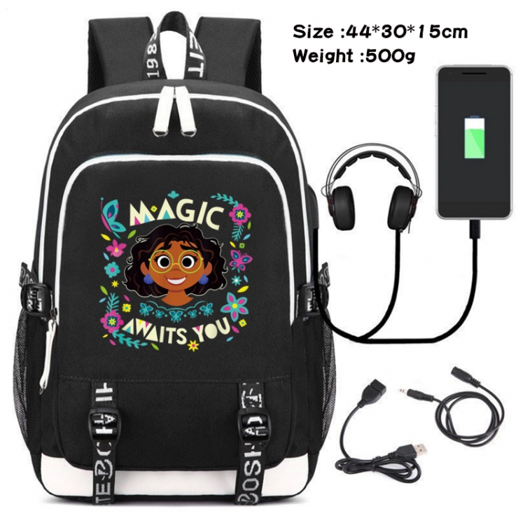 full house of magic Anime Double Zipper Data Backpack School Bag 44X30X15CM