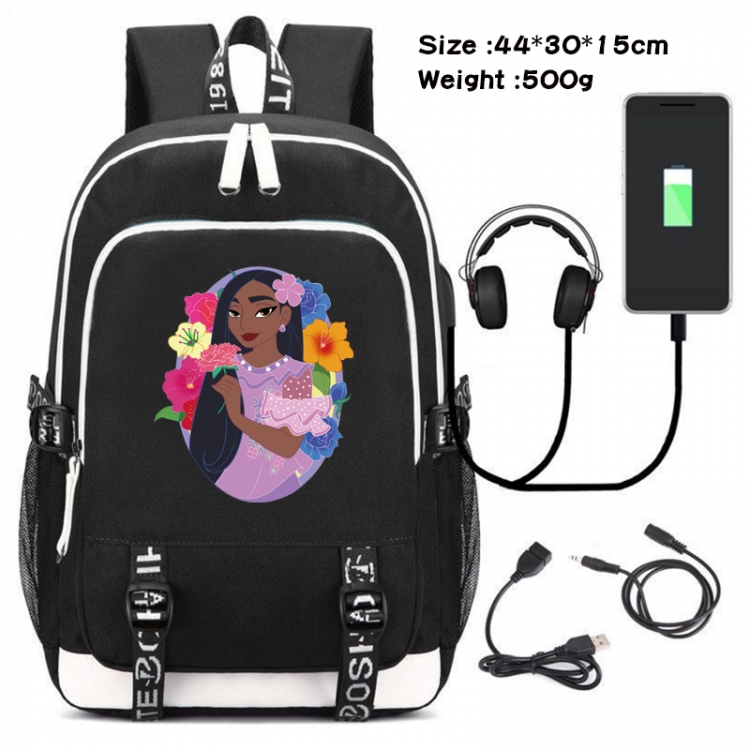 full house of magic Anime Double Zipper Data Backpack School Bag 44X30X15CM