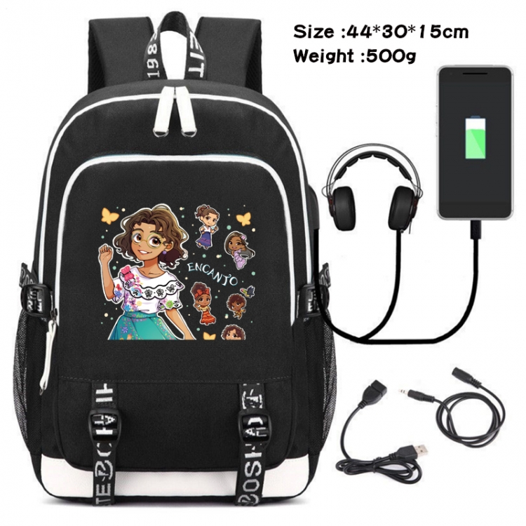 full house of magic Anime Double Zipper Data Backpack School Bag 44X30X15CM