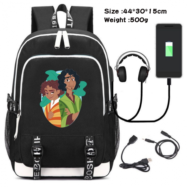 full house of magic Anime Double Zipper Data Backpack School Bag 44X30X15CM