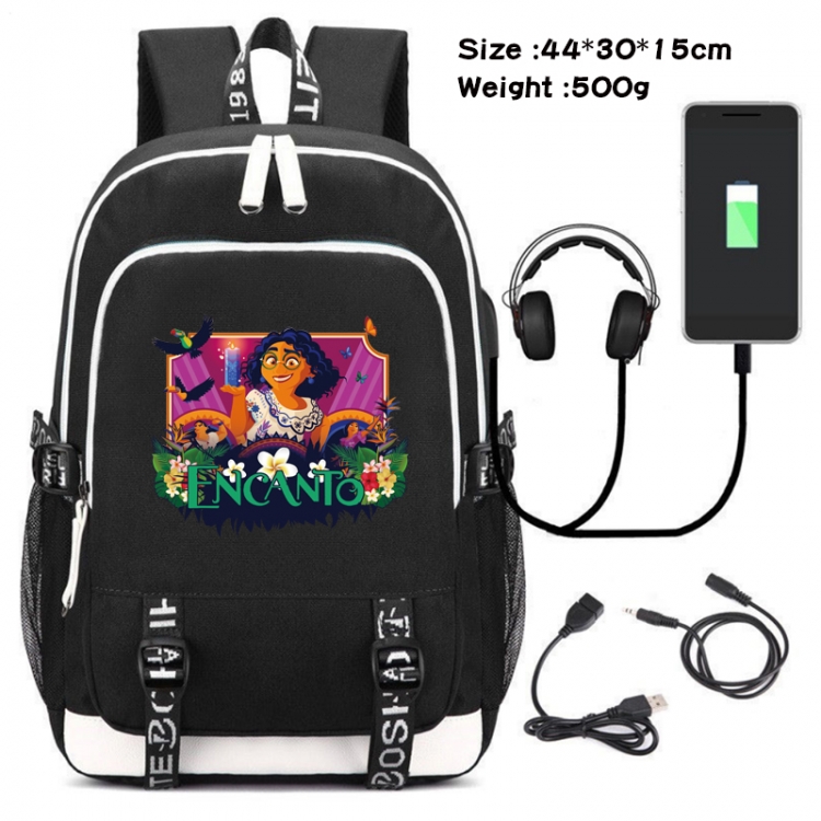 full house of magic Anime Double Zipper Data Backpack School Bag 44X30X15CM